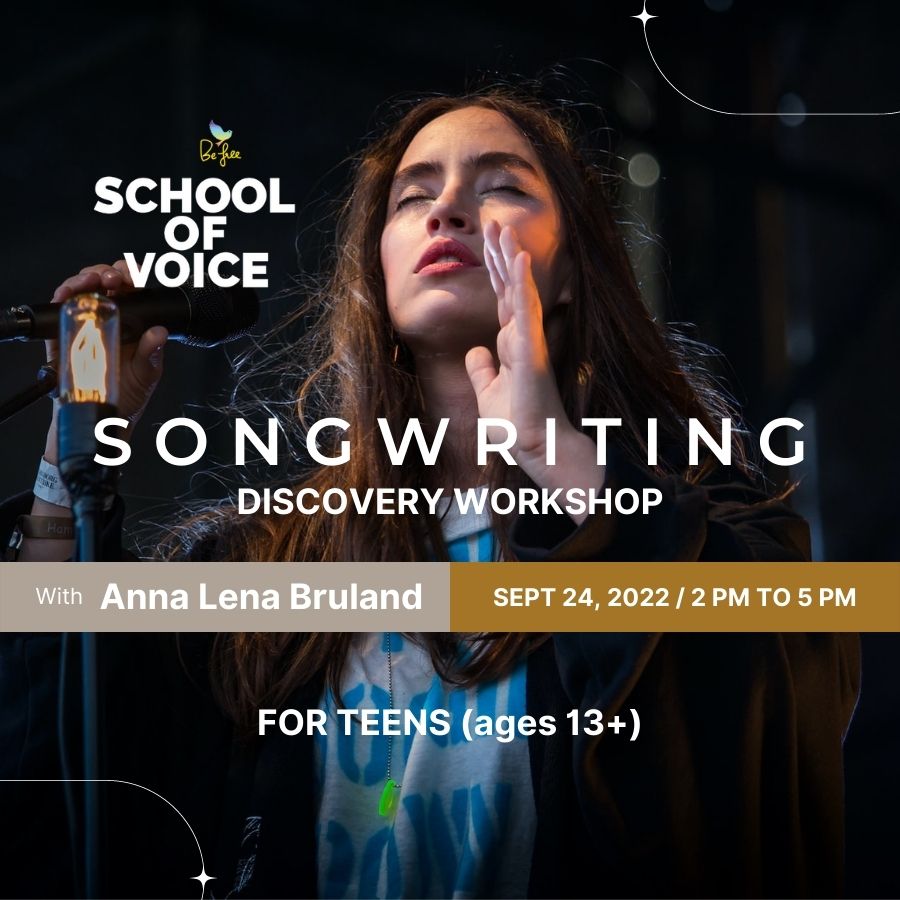TEEN - SONGWRITING DISCOVERY WORKSHOP at the Kara Johnstad School Of Voice | Sept 24, 2022